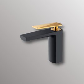 water faucet in black and gold