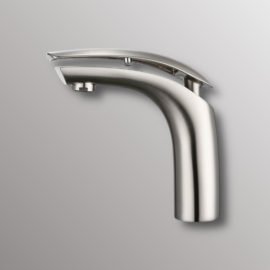 vanity faucet in brushed nickel finish