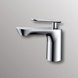 modern bath faucet in chrome