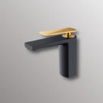 water faucet in black and gold