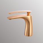 bath faucets in rose gold finsih