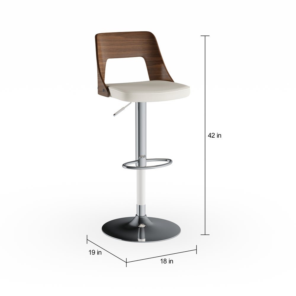 Modern Swivel Adjustable Bar Stool Cream Fusion Home