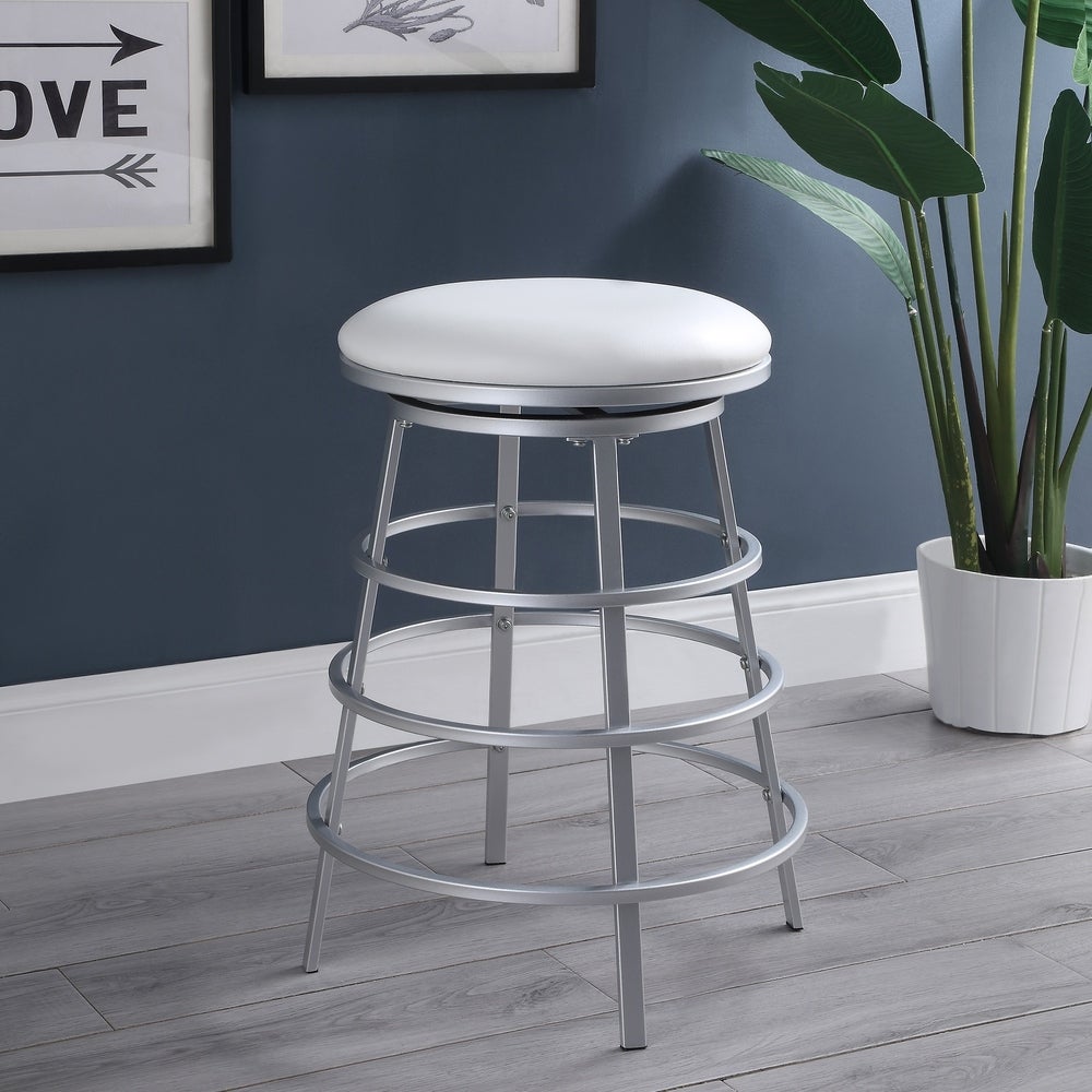 24 Inch Silver White Counter Stool Fusion Home   Liv 24 Inch Silver White Counter Stool N A B5d18f3e 86f5 4ca0 9dee 3c53a7b50792 1000 