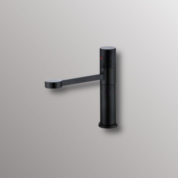 black modern faucet for bathroom