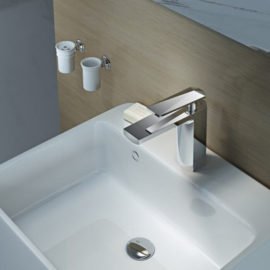 water faucet for bathroom in chrome