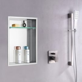recessed shower shelf niche