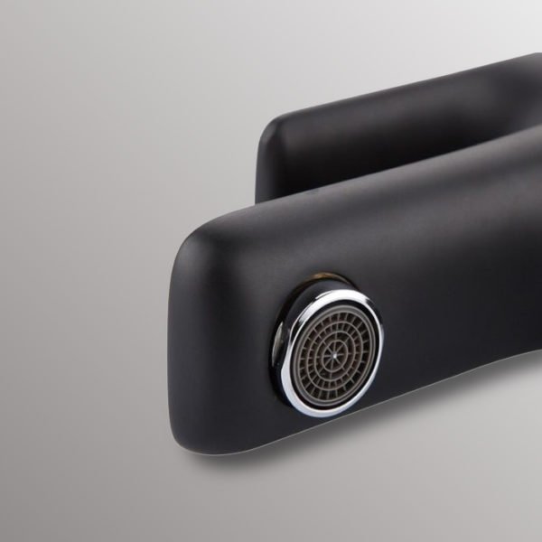 deck mounted faucet in black