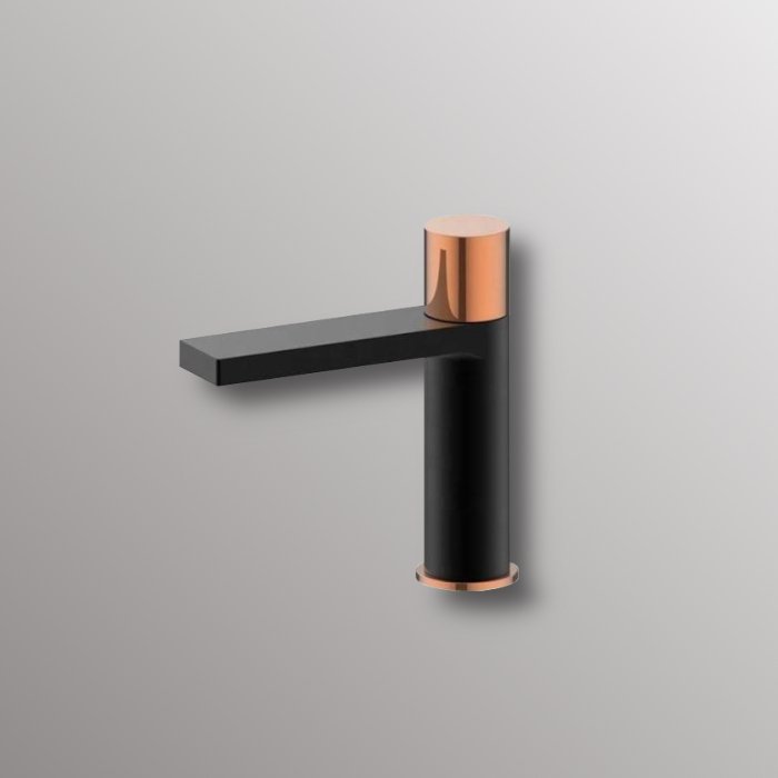 Fancy Faucet in Black and Rose Gold Finish Fusion Home