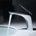 chrome bathroom faucet