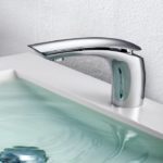 vanity faucet in chrome finish