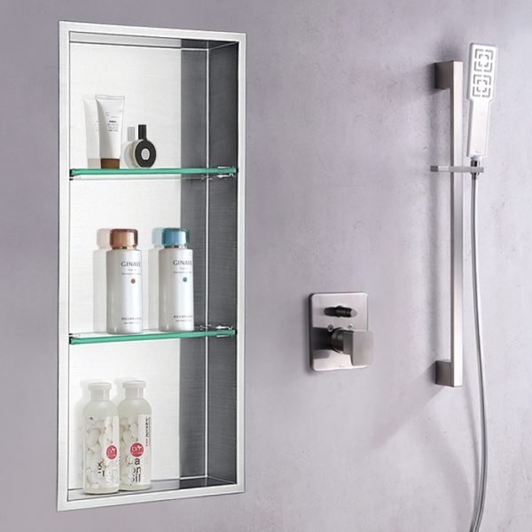 steel shower niche