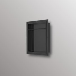 matte black recessed shower niche
