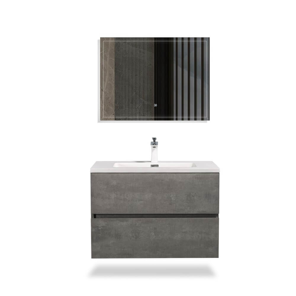 30″ Floating Vanity with Faux Marble Top & Sink - Fusion Home