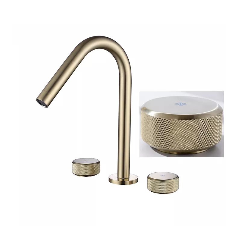 3 Hole Brass Bathroom Faucet Fusion Home