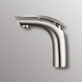 vanity faucet in brushed nickel finish