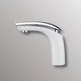 vanity faucet in white finish