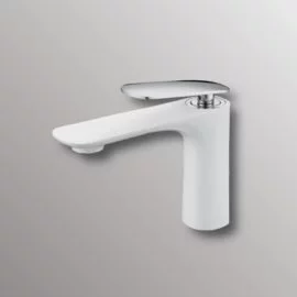 bathroom tap in white finish