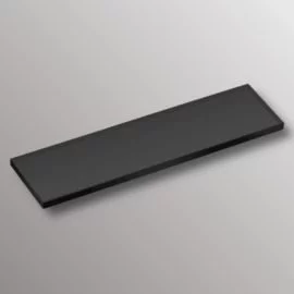 black glass shelf niche inserted