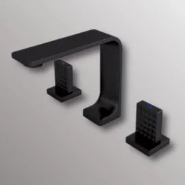 minimalist bathroom faucet in black finish