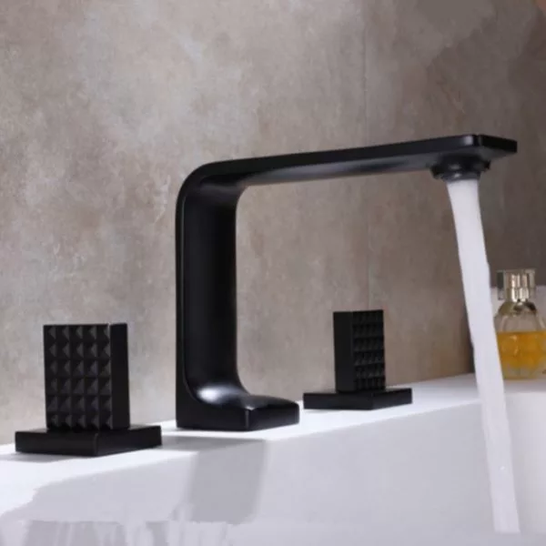 minimalist bathroom faucet in black finish