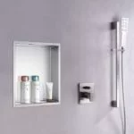 built in shower shelf niche