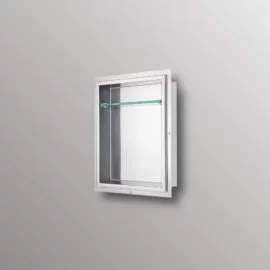 recessed shower shelf niche