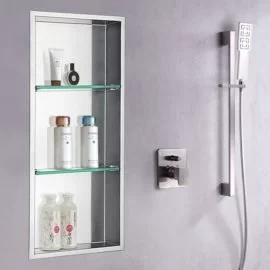 steel shower niche