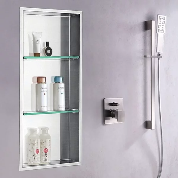 steel shower niche