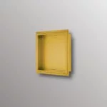 matte gold built in shower niche