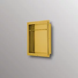 matte gold recessed niche