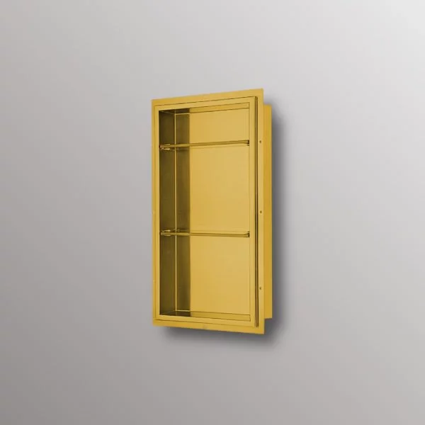 wall niche in matte gold